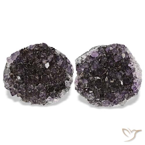Drusa di ametista naturale viola da 15,02 ct, forma fantasia, opaco