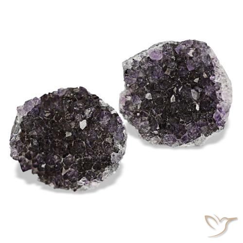 Drusa di ametista naturale viola da 15,02 ct, forma fantasia, opaco