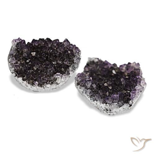 Drusa di ametista naturale viola da 15,02 ct, forma fantasia, opaco