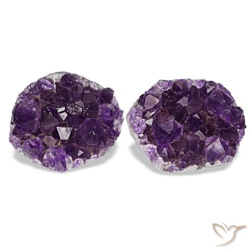 Drusa di ametista naturale viola da 13,49 ct, forma fantasia, opaco