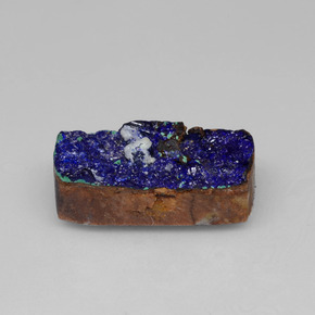Azzurrite druzy Blu naturale da 9.73 ct, Taglio a baguette, Opaco