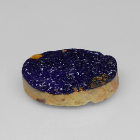 Azzurrite druzy Blu naturale da 9.26 ct, Taglio ovale, Opaco