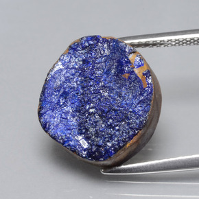 Azzurrite druzy Blu naturale da 7.29 ct, Forma fantasia, Opaco