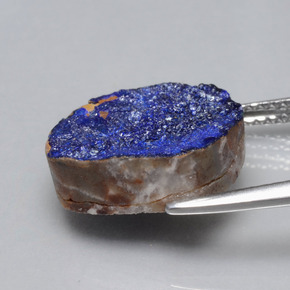 Azzurrite druzy Blu naturale da 7.29 ct, Forma fantasia, Opaco