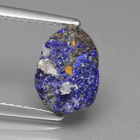 Drusa di azzurrite naturale blu da 2,34 ct, forma fantasia, opaco