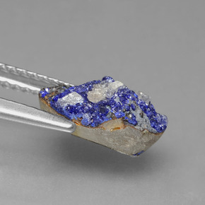 Drusa di azzurrite naturale blu da 2,34 ct, forma fantasia, opaco