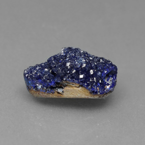 Drusa di azzurrite naturale blu da 2,81 ct, forma fantasia, opaco