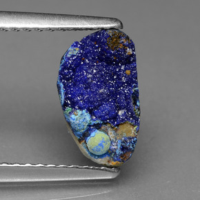 Azzurrite druzy Blu naturale da 1.80 ct, Forma fantasia, Opaco
