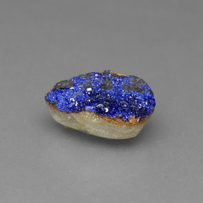Drusa di azzurrite naturale blu da 2,15 ct, forma fantasia, opaco
