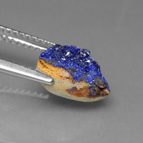 Drusa di azzurrite naturale blu da 2,15 ct, forma fantasia, opaco