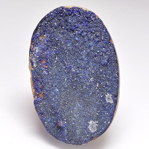 Drusa di azzurrite naturale blu da 22,48 ct, forma fantasia, opaco