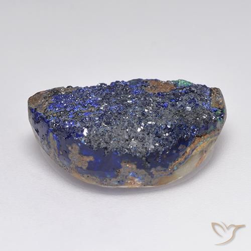 Azzurrite Druzy Blu scuro profondo naturale da 16.02 ct, Taglio a fantasia, Opaco