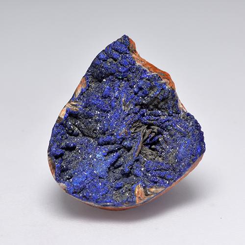 Drusa di azzurrite naturale blu da 18,12 ct, forma fantasia, opaco