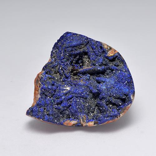 Drusa di azzurrite naturale blu da 18,12 ct, forma fantasia, opaco