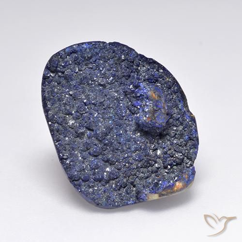 13.62ct Naturale Blu scuro profondo Azzurrite Druzy, Taglio a fantasia, Opaco