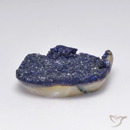 Azzurrite Druzy Blu scuro profondo naturale da 13.62 ct, Taglio a fantasia, Opaco