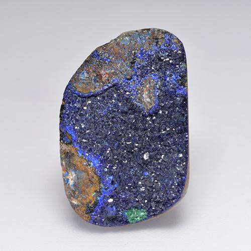 Azzurrite druzy Blu scuro profondo naturale da 19.23 ct, Forma fantasia, Opaco