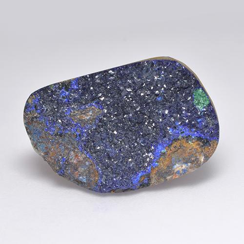 Azzurrite druzy Blu scuro profondo naturale da 19.23 ct, Forma fantasia, Opaco