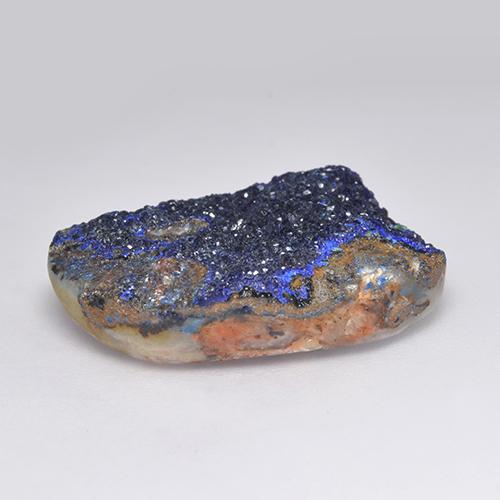 Azzurrite druzy Blu scuro profondo naturale da 19.23 ct, Forma fantasia, Opaco
