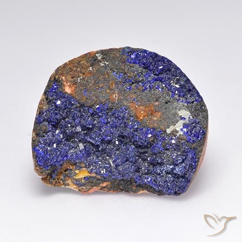 Azzurrite Druzy Blu scuro profondo naturale da 15.70 ct, Taglio a fantasia, Opaco