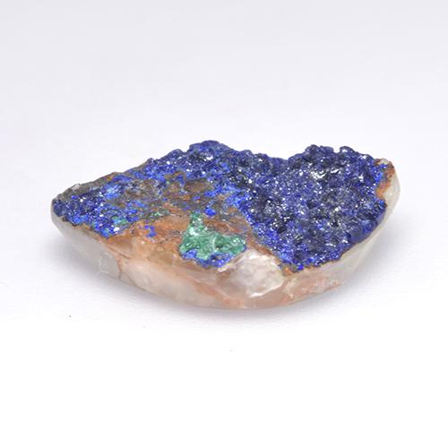 Drusa di azzurrite naturale blu da 8,35 ct, forma fantasia, opaco