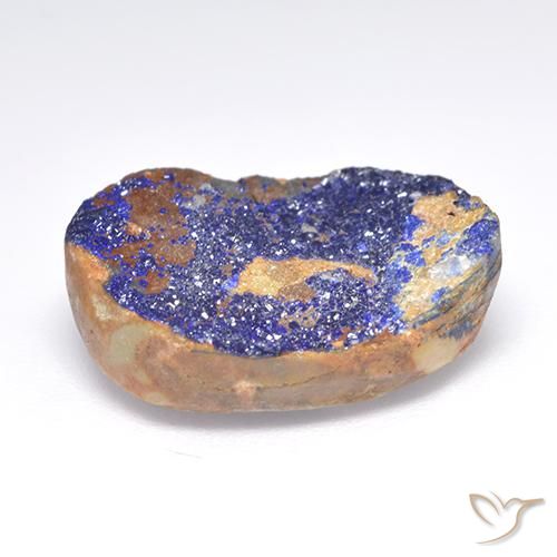 Azzurrite Druzy Blu grigiastro naturale da 11.87 ct, Taglio a fantasia, Opaco