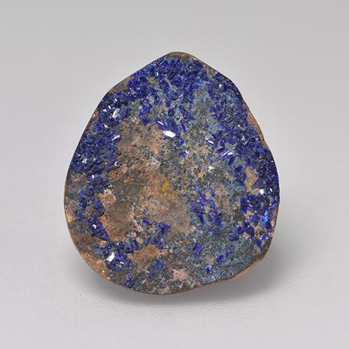 Azzurrite druzy Blu scuro profondo naturale da 8.14 ct, Forma fantasia, Opaco