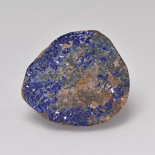 Azzurrite druzy Blu scuro profondo naturale da 8.14 ct, Forma fantasia, Opaco