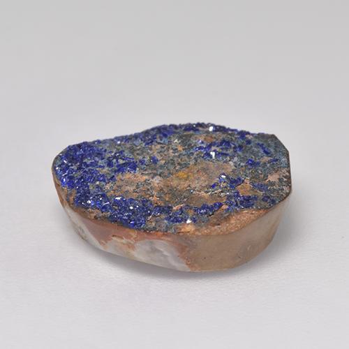 Azzurrite druzy Blu scuro profondo naturale da 8.14 ct, Forma fantasia, Opaco
