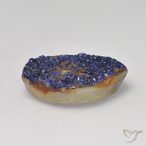 Azzurrite druzy Blu scuro profondo naturale da 6.40 ct, Forma fantasia, Opaco
