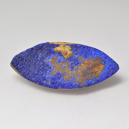 Drusa di azzurrite naturale blu da 6,76 ct, marchesa, opaco