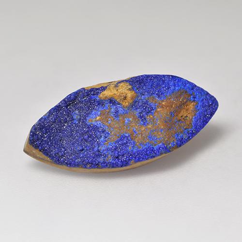 Drusa di azzurrite naturale blu da 6,76 ct, marchesa, opaco