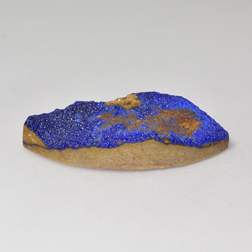 Drusa di azzurrite naturale blu da 6,76 ct, marchesa, opaco