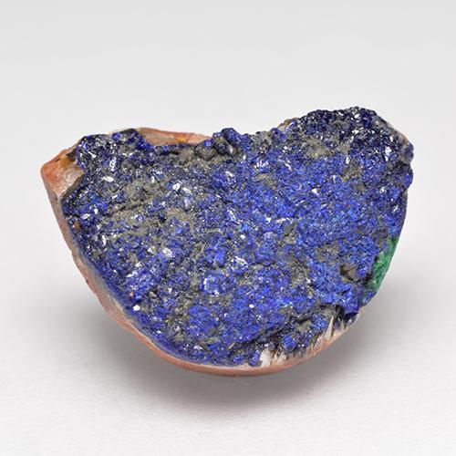 Drusa di azzurrite blu scuro profondo naturale da 10,98 ct, forma fantasia, opaco