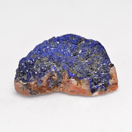 Drusa di azzurrite blu scuro profondo naturale da 10,98 ct, forma fantasia, opaco