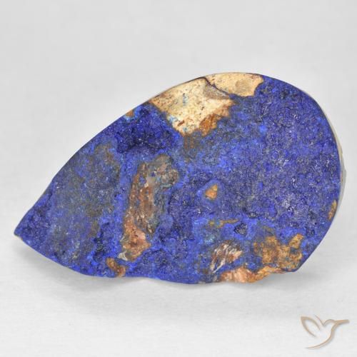10.96ct Naturale Blu scuro profondo Azzurrite Druzy, Forma a pera, Opaco