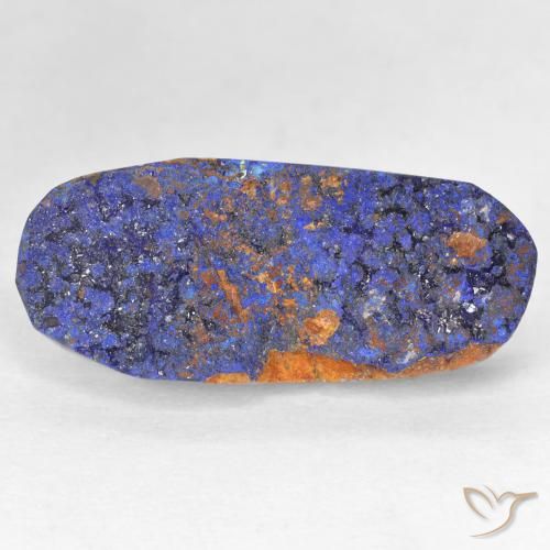 11.21ct Naturale Blu scuro profondo Azzurrite Druzy, Ovale, Opaco