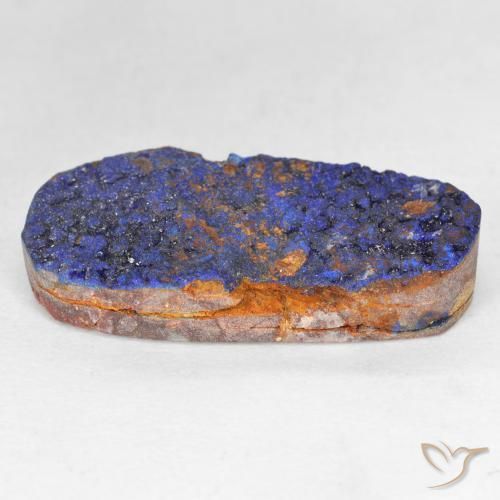 Azzurrite Druzy Blu scuro profondo naturale da 11.21 ct, Ovale, Opaco