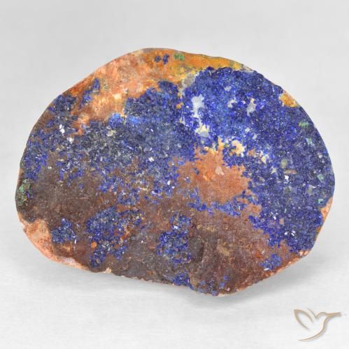 26.40ct Naturale Blu scuro profondo Azzurrite Druzy, Taglio a fantasia, Opaco