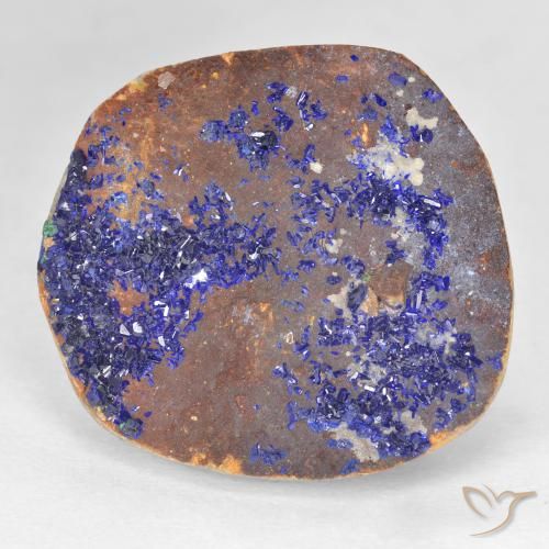 19.67ct Naturale Blu scuro profondo Azzurrite Druzy, Taglio a fantasia, Opaco