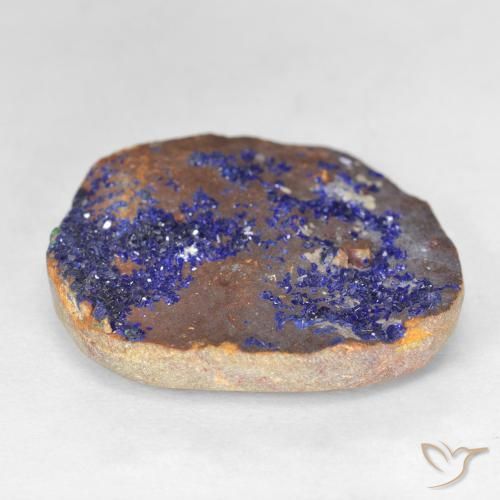 Azzurrite Druzy Blu scuro profondo naturale da 19.67 ct, Taglio a fantasia, Opaco