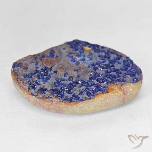 Azzurrite Druzy Blu scuro profondo naturale da 12.46 ct, Taglio a fantasia, Opaco