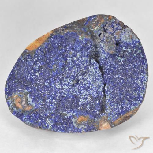 25.88ct Naturale Blu scuro profondo Azzurrite Druzy, Taglio a fantasia, Opaco