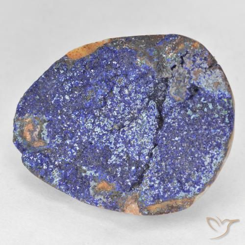 Azzurrite Druzy Blu scuro profondo naturale da 25.88 ct, Taglio a fantasia, Opaco