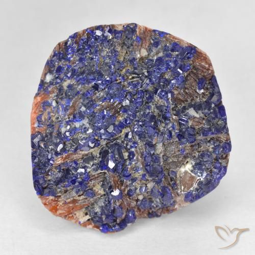 23.14ct Naturale Blu scuro profondo Azzurrite Druzy, Taglio a fantasia, Opaco