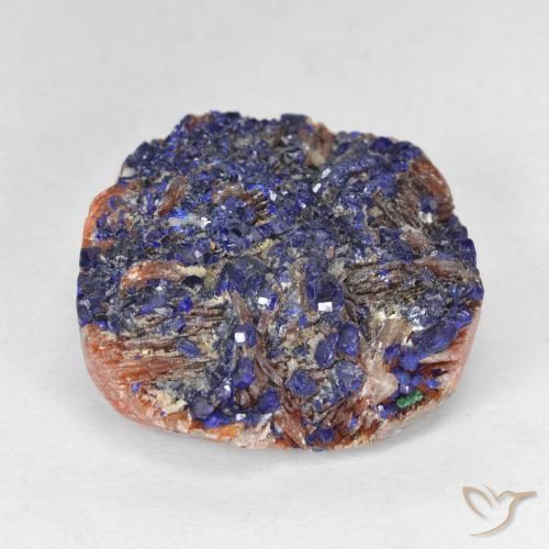 Azzurrite Druzy Blu scuro profondo naturale da 23.14 ct, Taglio a fantasia, Opaco