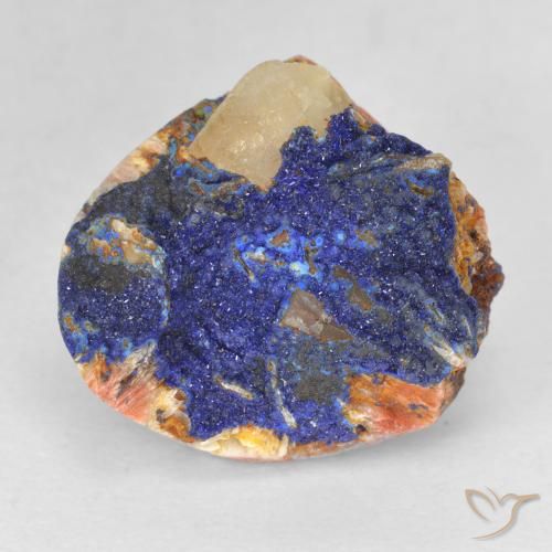 10.05ct Naturale Blu scuro profondo Azzurrite Druzy, Taglio a fantasia, Opaco