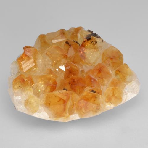 Drusa di citrino naturale dorato da 35,79 ct, forma fantasia, opaco