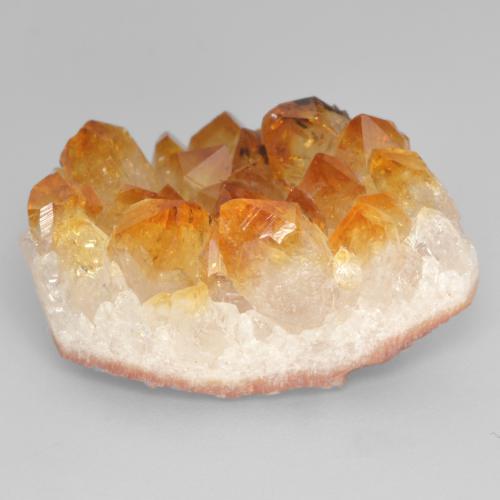 Drusa di citrino naturale dorato da 35,79 ct, forma fantasia, opaco