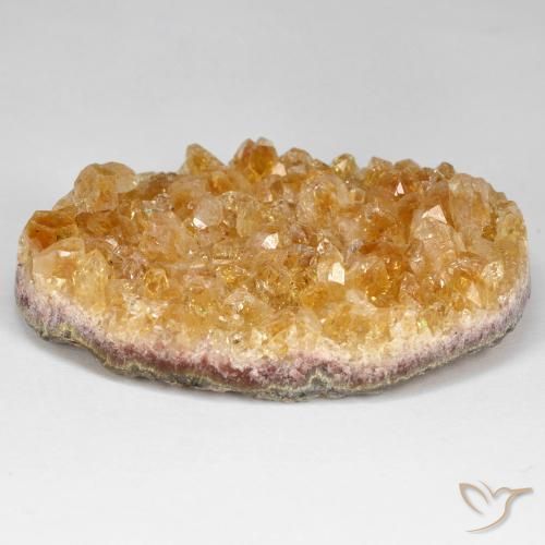 Druzy Citrine Miele arancione naturale da 66.20 ct, Ovale, Opaco